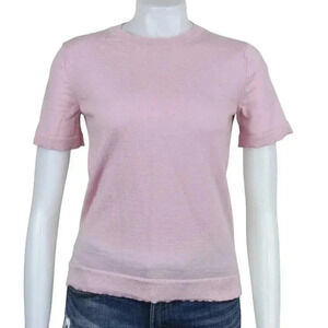 Banana Republic Merino Wool Short Sleeve  Sweater Lightweight Pink Size Small